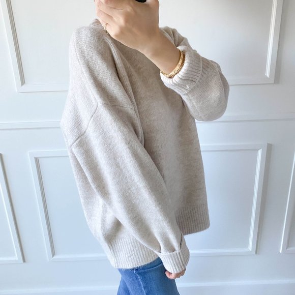 (✨LAST ONE✨) Thick Sweater Wool/Mohair Cream - Picture 7 of 15